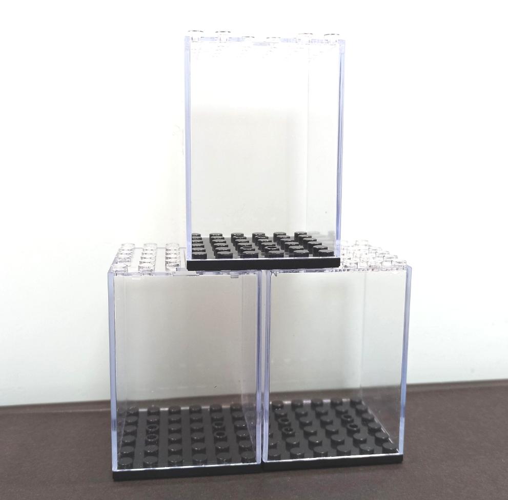 3 Single Showcases von hehepopo - Minifiguren Schaukasten -