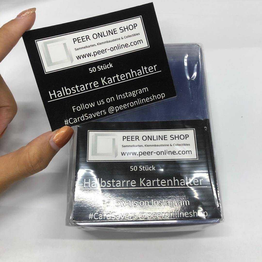 Card Saver / halbstarre Toploader passend für Pokémon + Yu-Gi-Oh! + MtG TCG + PSA