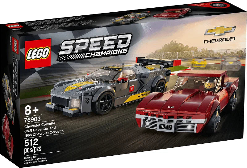 LEGO® Speed Champions 76903 Chevrolet Corvette C8.R & 1968 Chevrolet Corvette - 512 Teile